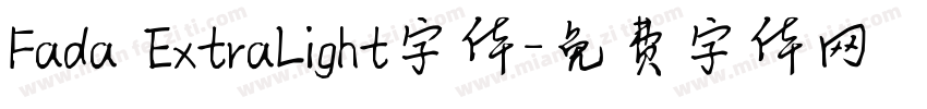 Fada ExtraLight字体字体转换